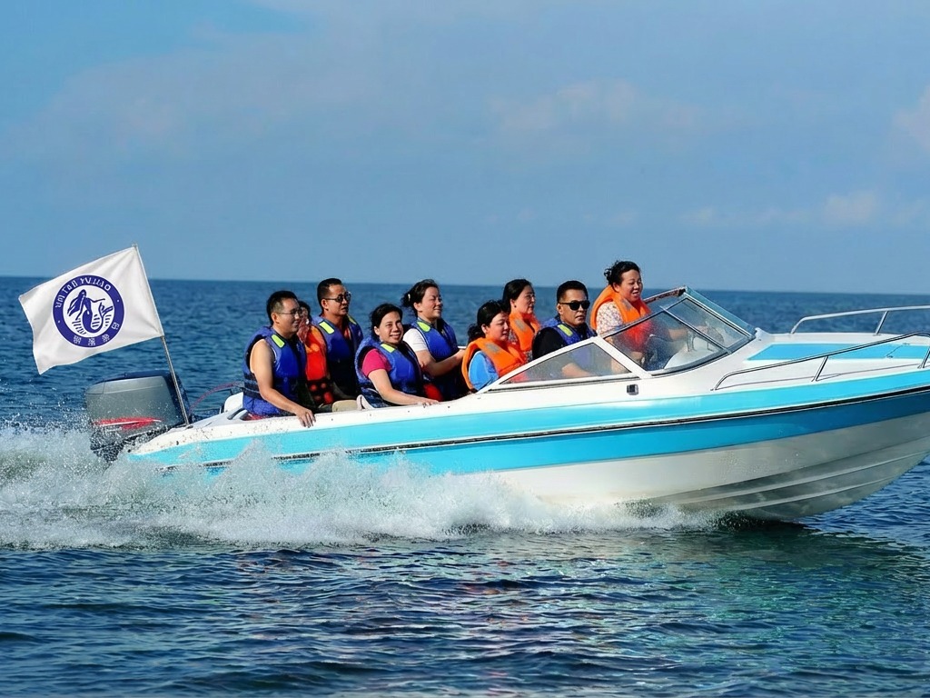 北海精品赶海快艇冲浪体验